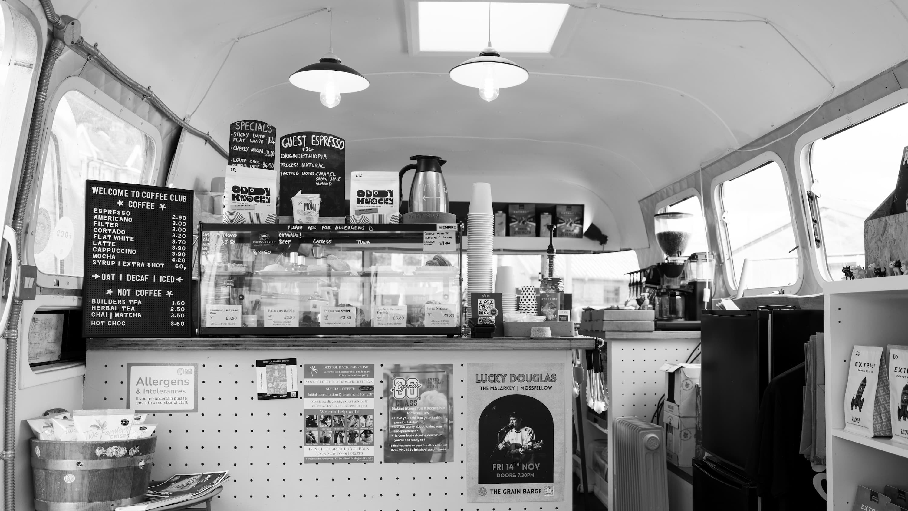 Coffee Club Airstream Interior